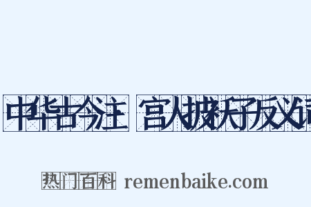 中华古今注·宫人披袄子反义词是什么意思的图片